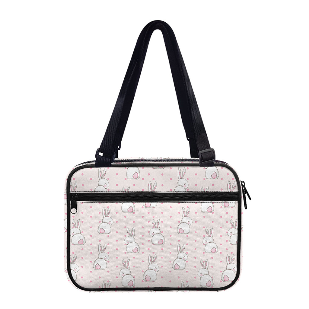 Cute Rabbit Pattern Print Double Strap Bible Bag