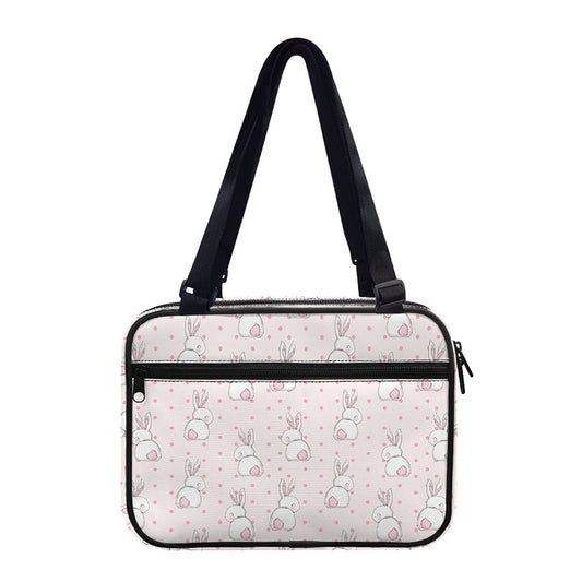 Cute Rabbit Pattern Print Double Strap Bible Bag