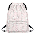 Cute Rabbit Pattern Print Drawstring Backpack