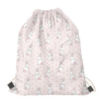 Cute Rabbit Pattern Print Drawstring Bag