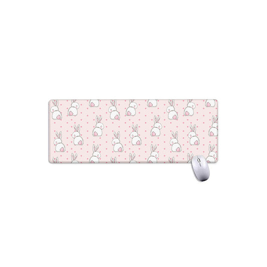 Cute Rabbit Pattern Print Extended Mouse Pad