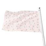 Cute Rabbit Pattern Print Flag