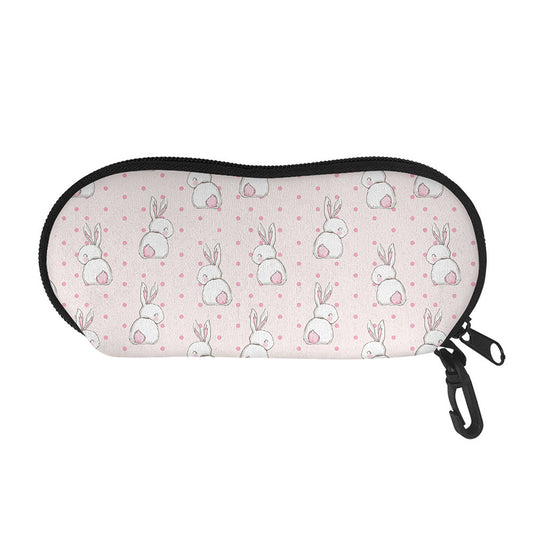 Cute Rabbit Pattern Print Glasses Case