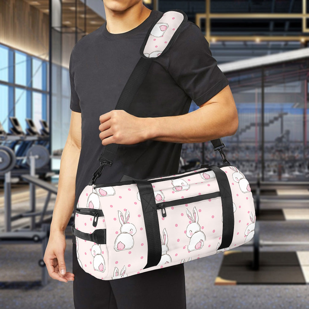 Cute Rabbit Pattern Print Gym Bag