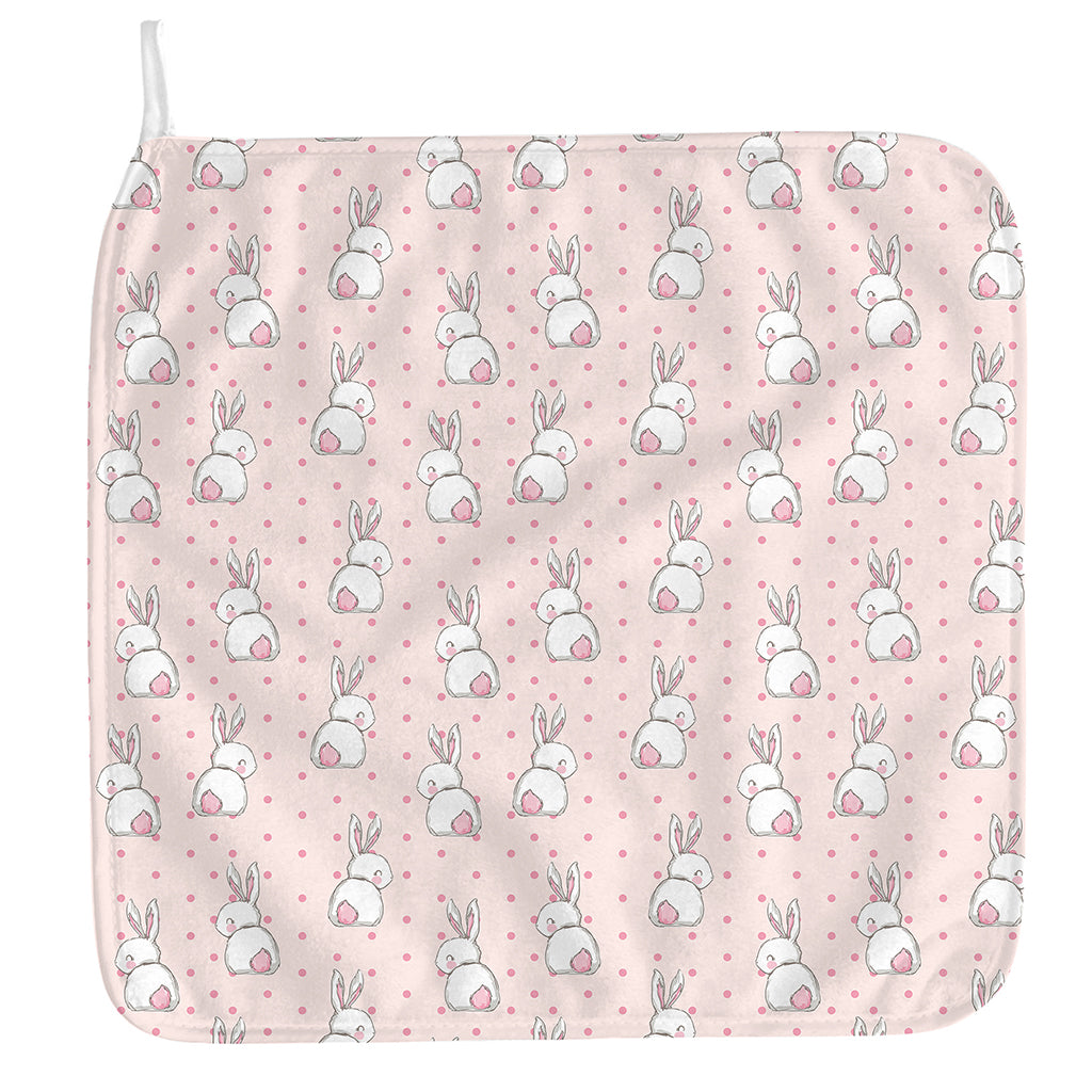 Cute Rabbit Pattern Print Hand Towel