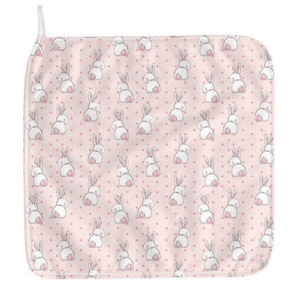 Cute Rabbit Pattern Print Hand Towel
