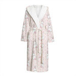 Cute Rabbit Pattern Print Hooded Bathrobe