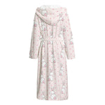 Cute Rabbit Pattern Print Hooded Bathrobe
