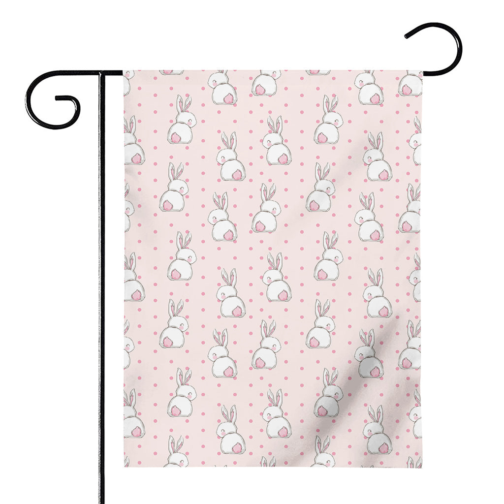 Cute Rabbit Pattern Print House Flag