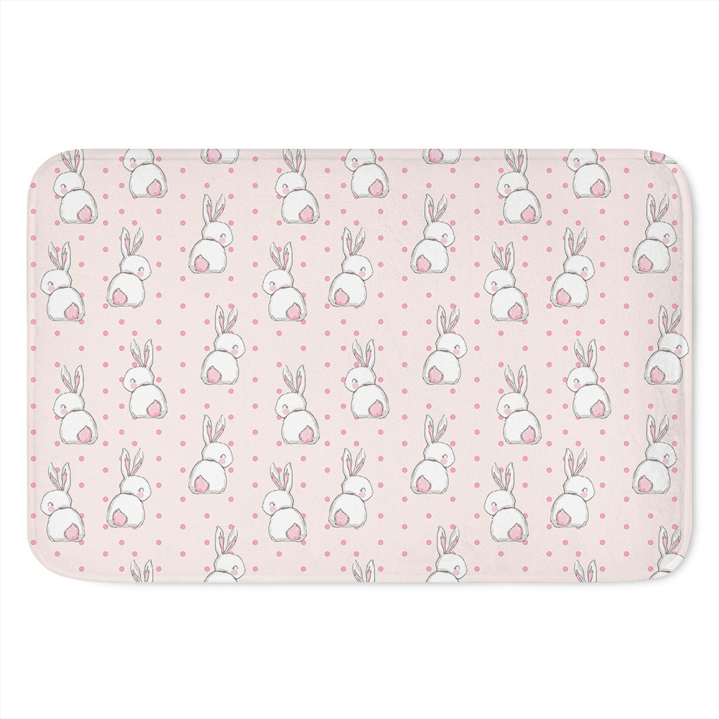 Cute Rabbit Pattern Print Indoor Door Mat