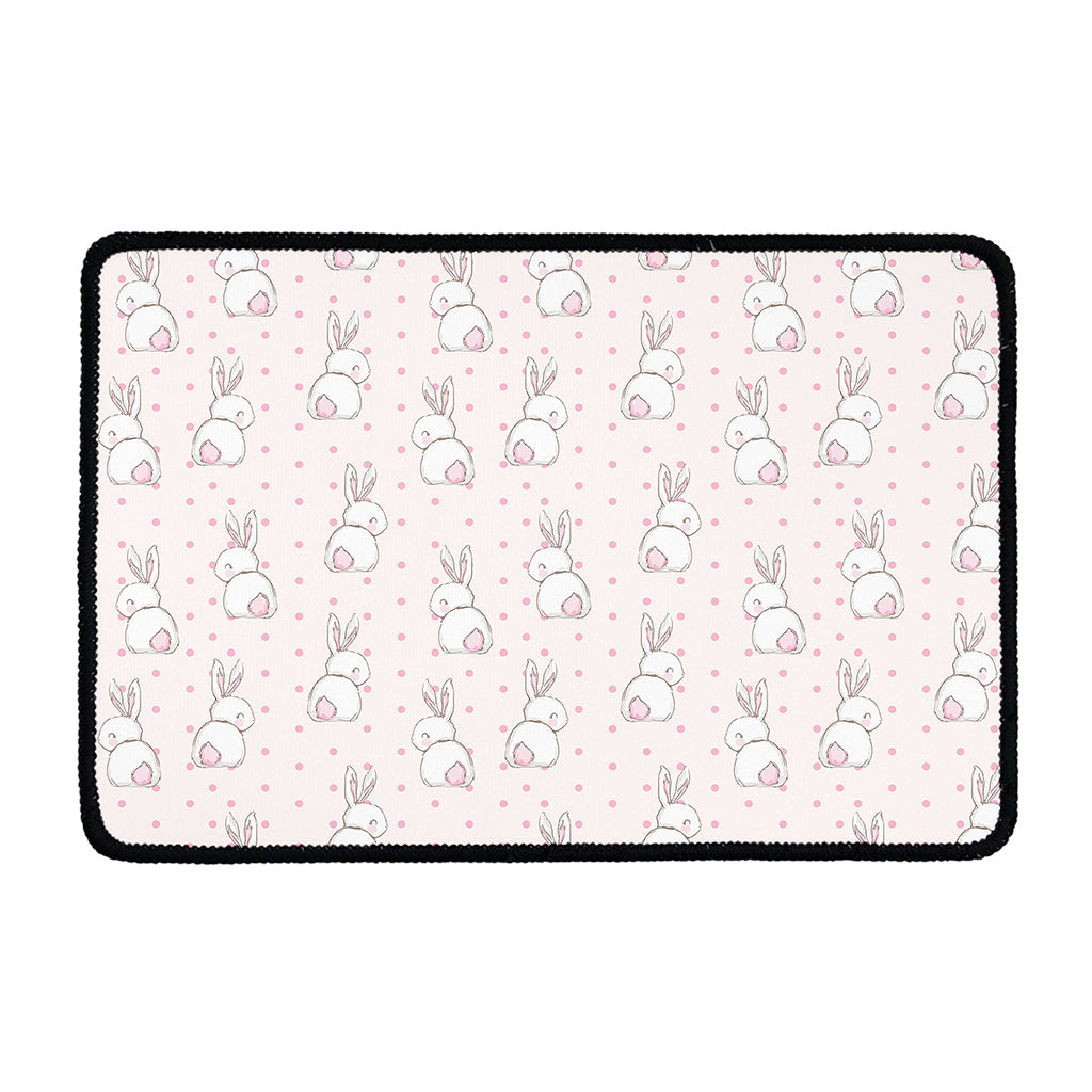 Cute Rabbit Pattern Print Kitchen Mat