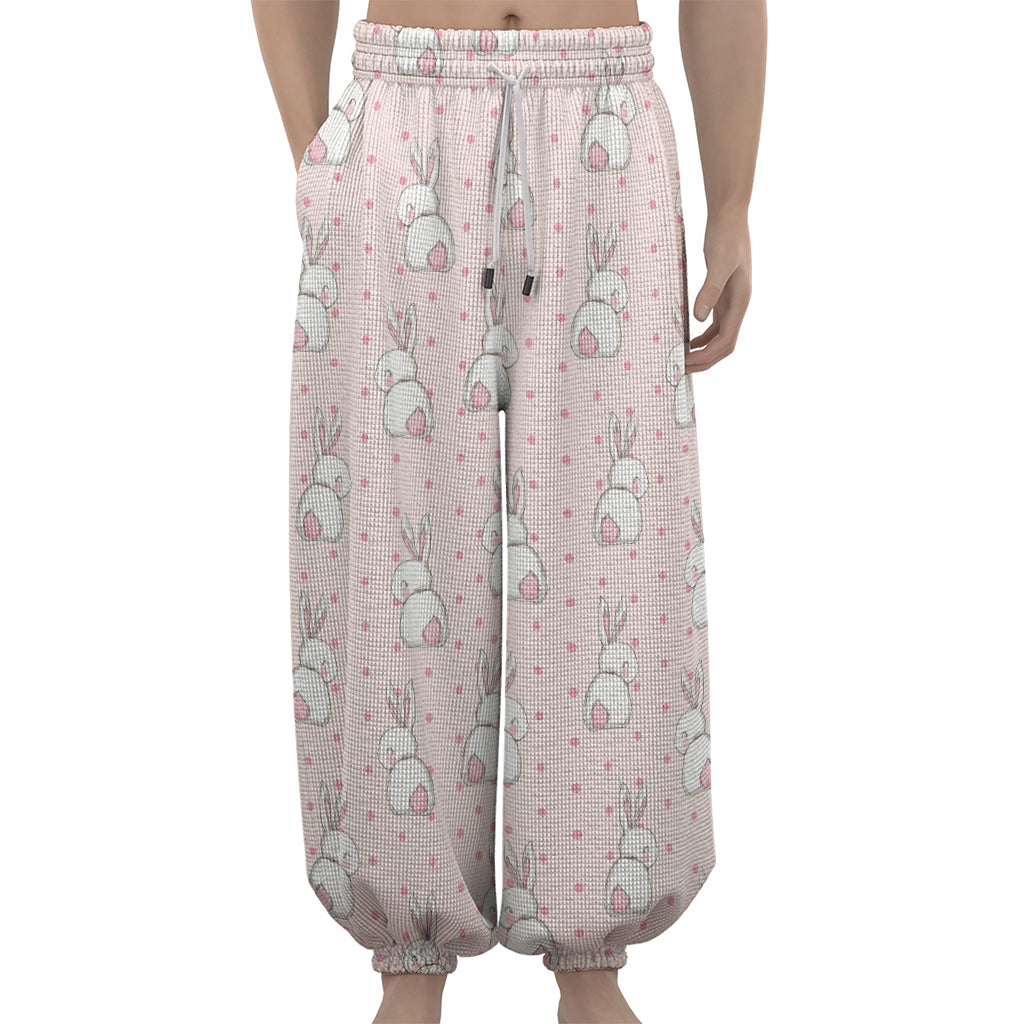 Cute Rabbit Pattern Print Lantern Pants