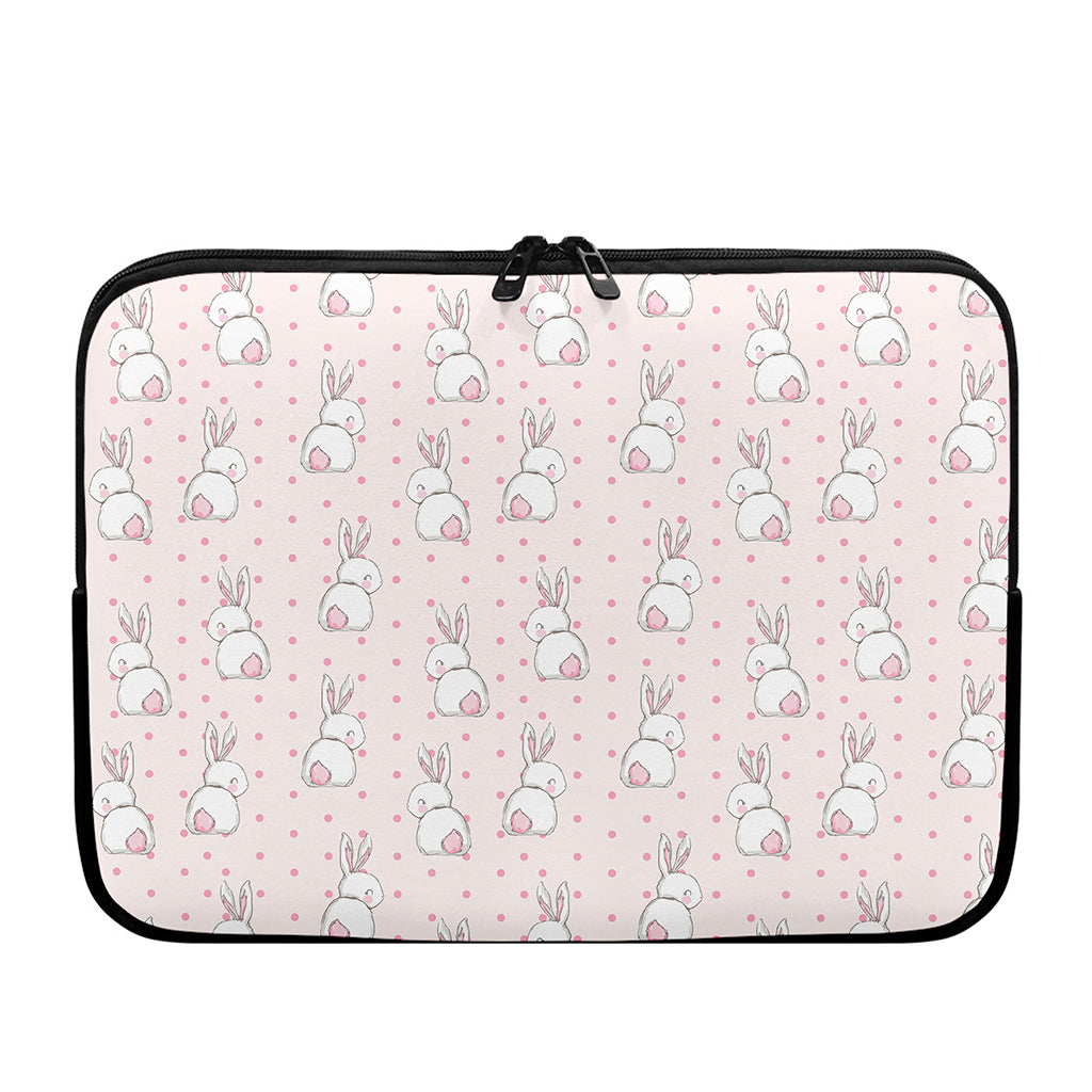 Cute Rabbit Pattern Print Laptop Sleeve