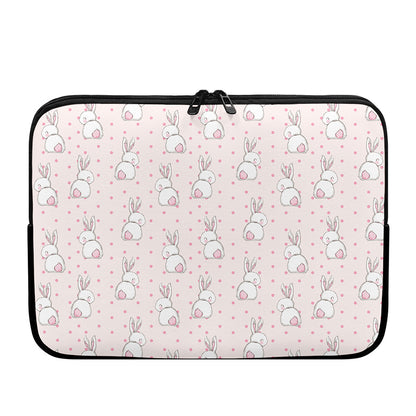 Cute Rabbit Pattern Print Laptop Sleeve