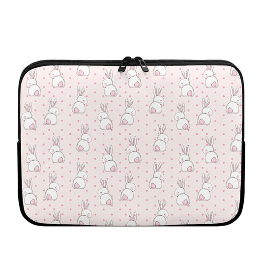 Cute Rabbit Pattern Print Laptop Sleeve
