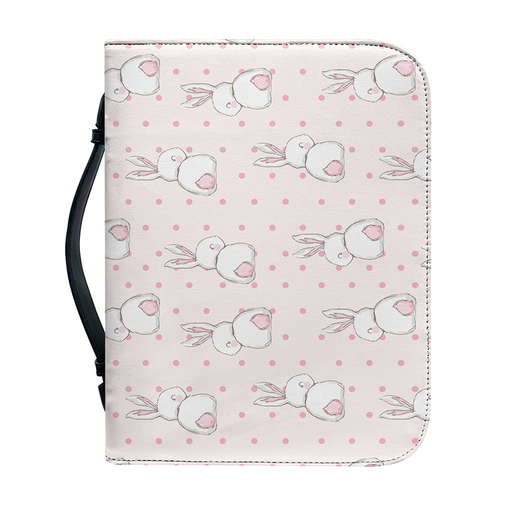 Cute Rabbit Pattern Print Leather Bible Cover