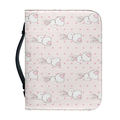 Cute Rabbit Pattern Print Leather Bible Cover