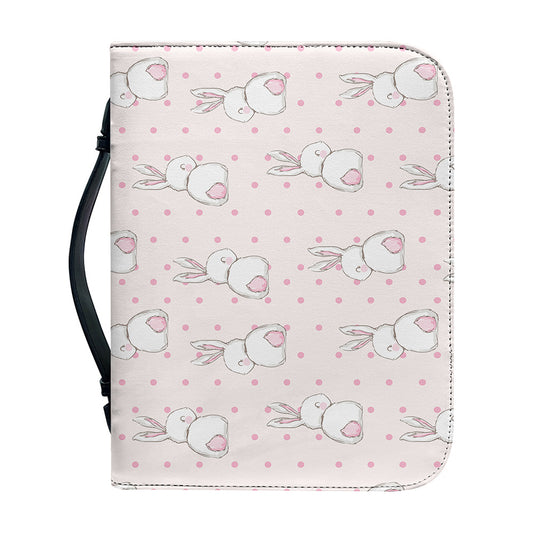 Cute Rabbit Pattern Print Leather Bible Cover
