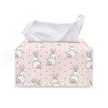 Cute Rabbit Pattern Print Leather Tissue Box Cover