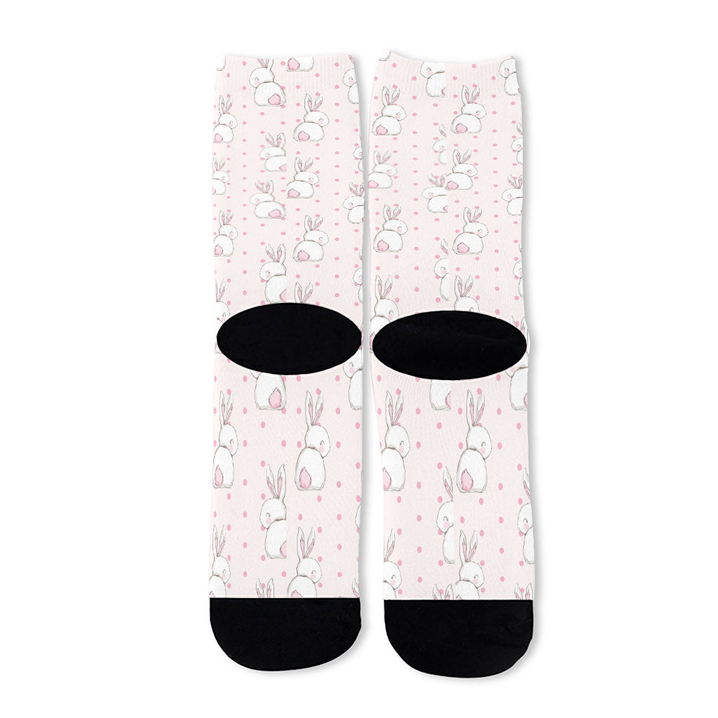 Cute Rabbit Pattern Print Long Socks