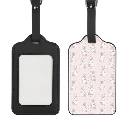 Cute Rabbit Pattern Print Luggage Tag