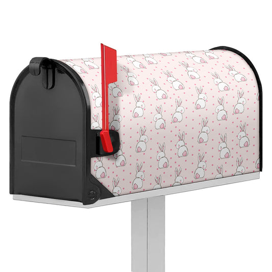 Cute Rabbit Pattern Print Mailbox Cover