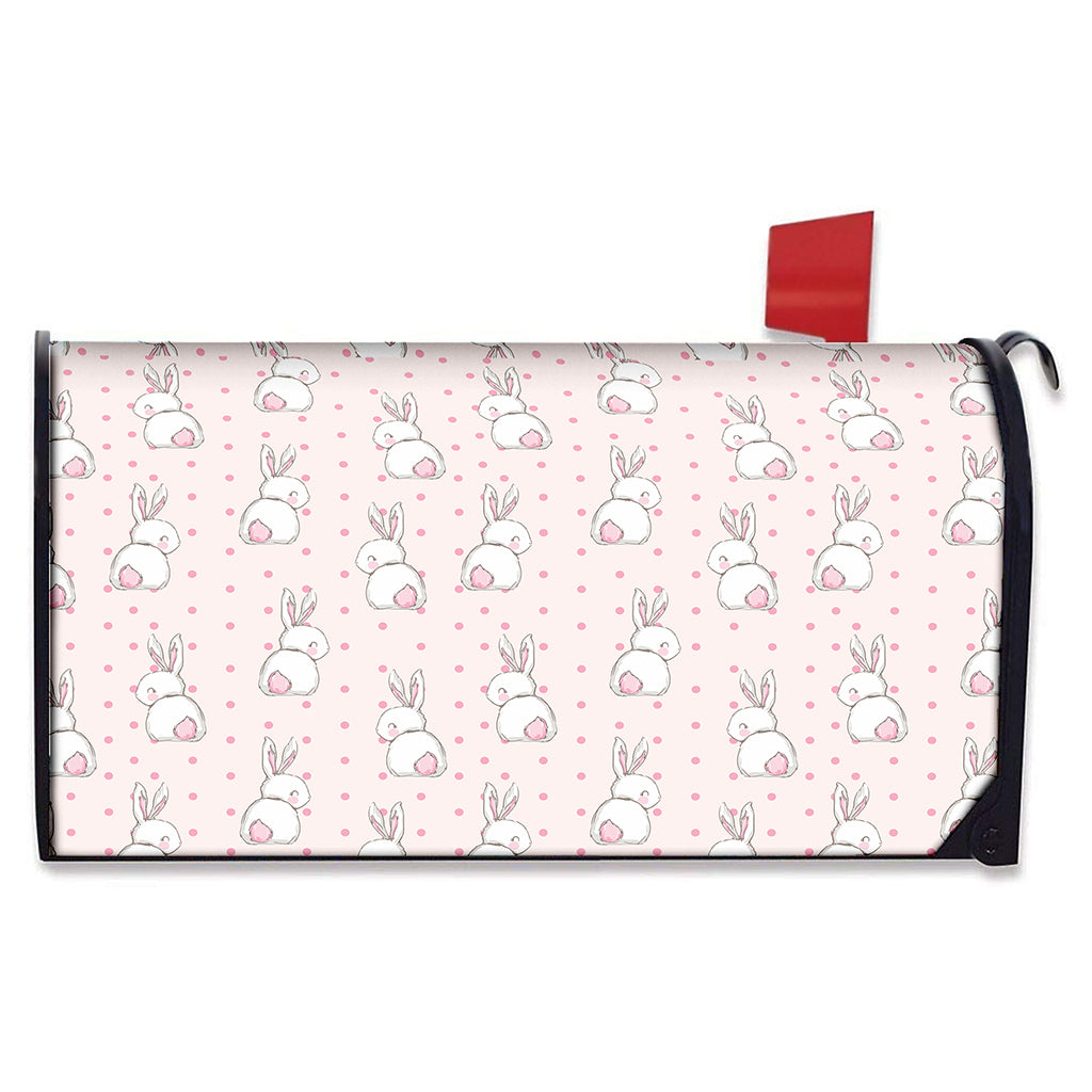 Cute Rabbit Pattern Print Mailbox Cover