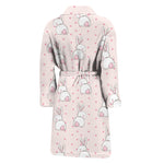 Cute Rabbit Pattern Print Men's Bathrobe