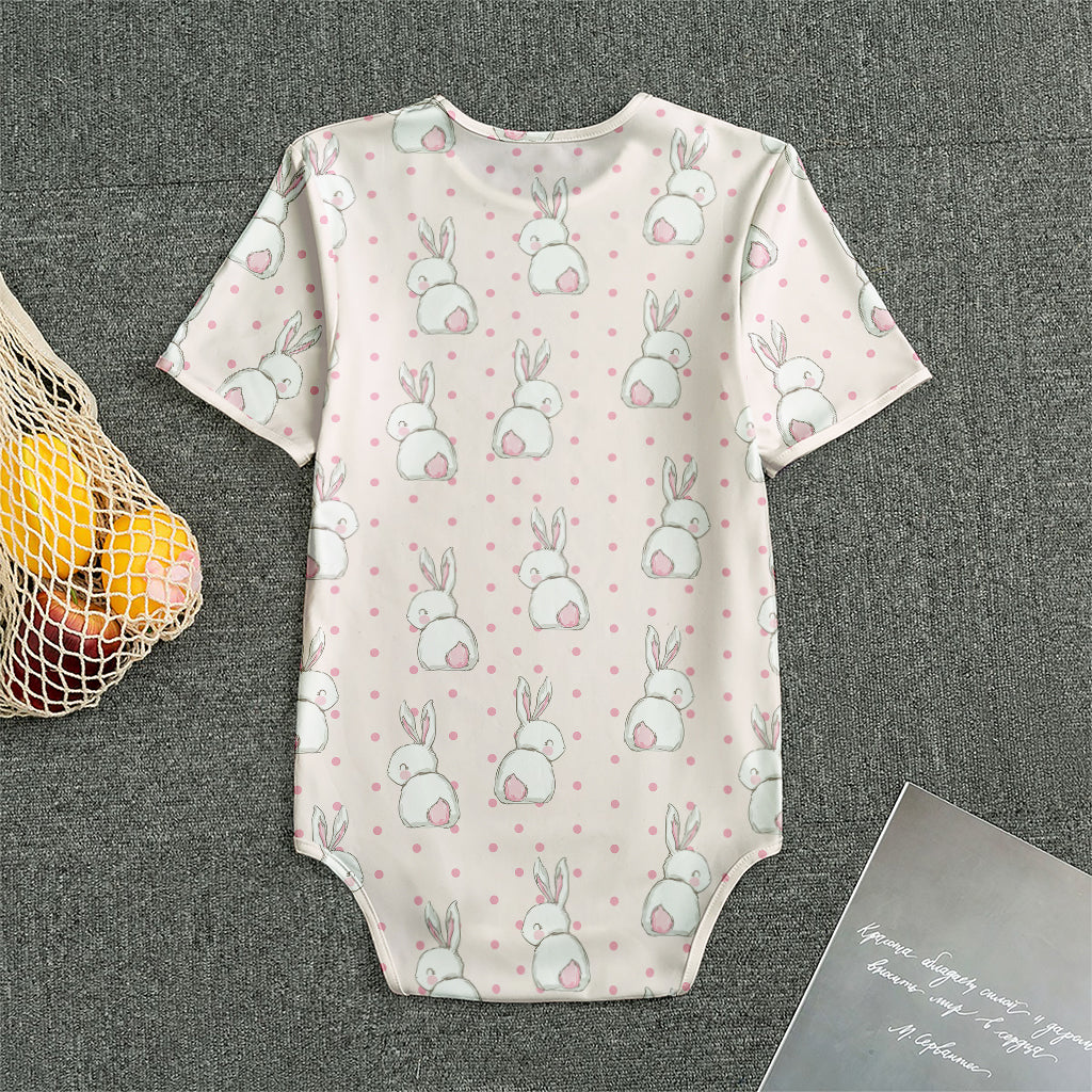 Cute Rabbit Pattern Print Men's Bodysuit