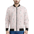 Cute Rabbit Pattern Print Men's Bomber Jacket