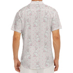 Cute Rabbit Pattern Print Men's Deep V-Neck Shirt