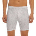 Cute Rabbit Pattern Print Men's Long Boxer Briefs