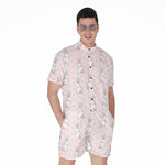Cute Rabbit Pattern Print Men's Rompers