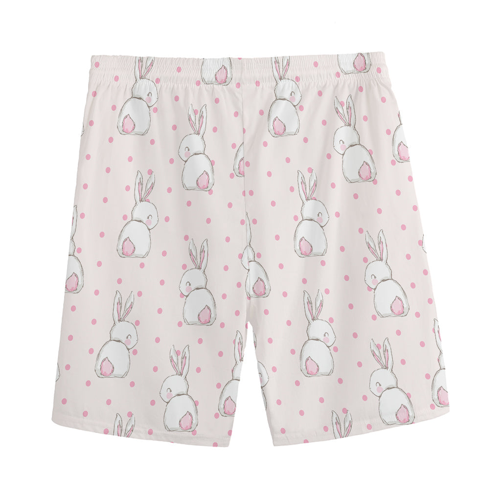 Cute Rabbit Pattern Print Men's Sports Shorts