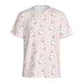 Cute Rabbit Pattern Print Men's Athletic T-Shirt