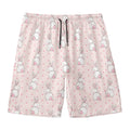 Cute Rabbit Pattern Print Men's Swim Trunks