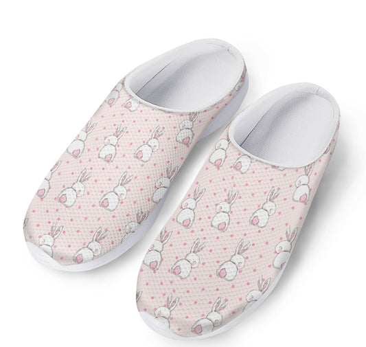 Cute Rabbit Pattern Print Mesh Casual Shoes