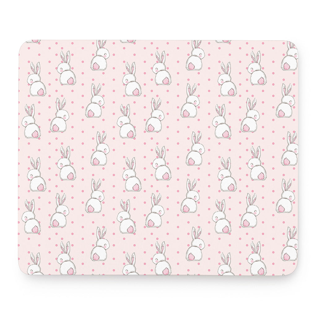 Cute Rabbit Pattern Print Mouse Pad