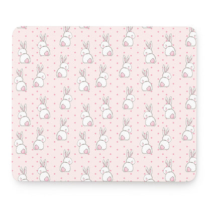 Cute Rabbit Pattern Print Mouse Pad