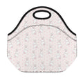 Cute Rabbit Pattern Print Neoprene Lunch Bag