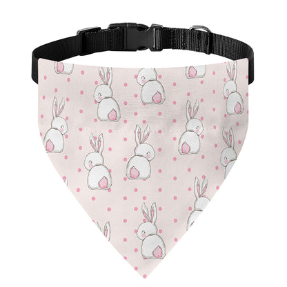 Cute Rabbit Pattern Print Over The Collar Dog Bandana
