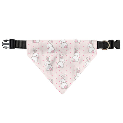 Cute Rabbit Pattern Print Over The Collar Dog Bandana