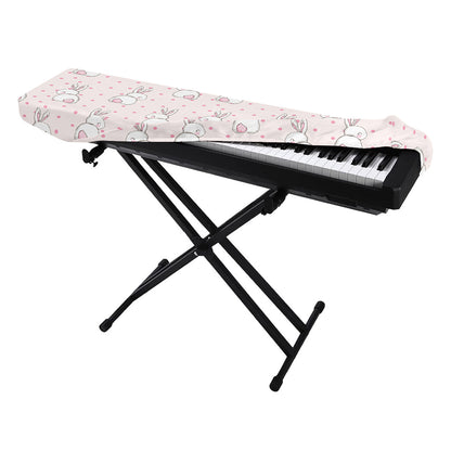 Cute Rabbit Pattern Print Piano Keyboard Cover