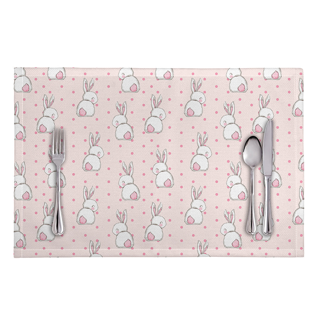 Cute Rabbit Pattern Print Placemat