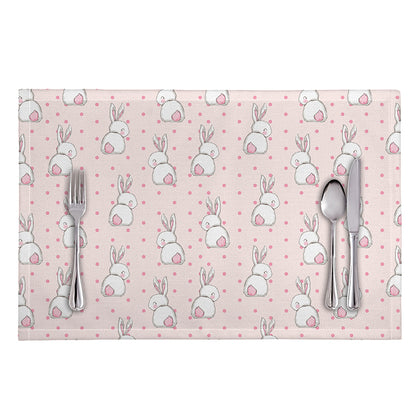 Cute Rabbit Pattern Print Placemat