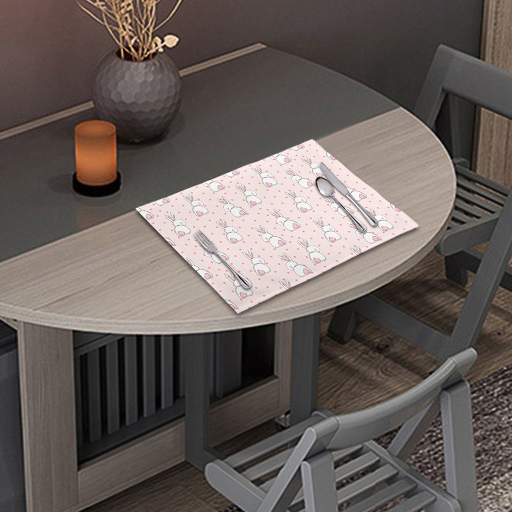 Cute Rabbit Pattern Print Placemat