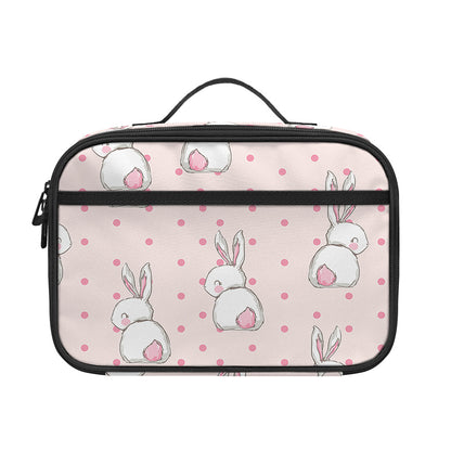 Cute Rabbit Pattern Print Portable Lunch Bag