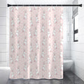 Cute Rabbit Pattern Print Premium Shower Curtain