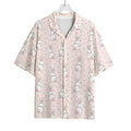 Cute Rabbit Pattern Print Rayon Hawaiian Shirt