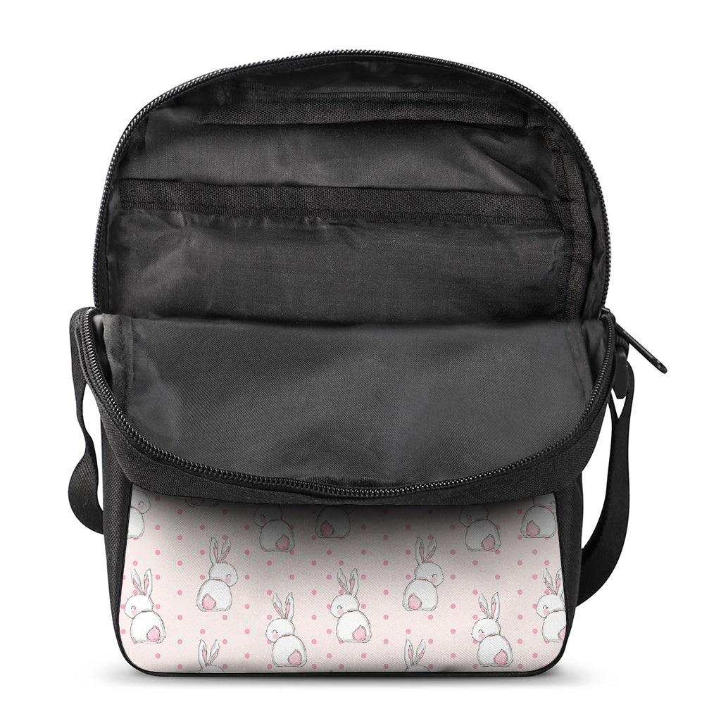 Cute Rabbit Pattern Print Rectangular Crossbody Bag